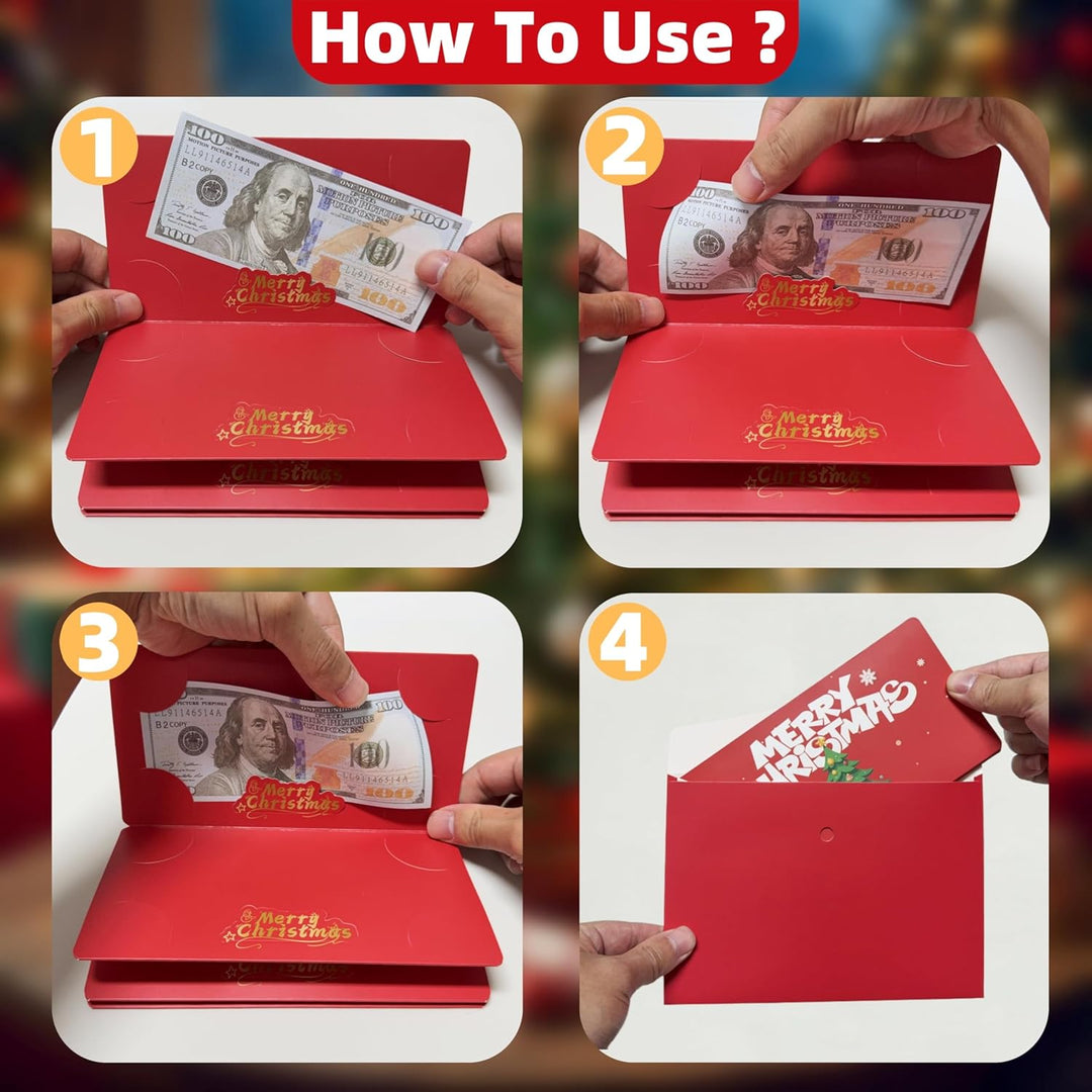 Christmas Money Holder Fold Out Envelope with 6 Slots 5