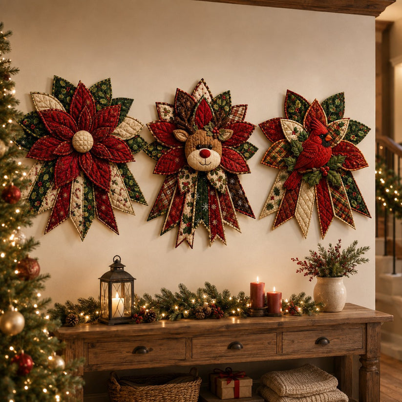 Christmas Quilted Door Hanger Sewing Kit 15.7 Inch 5