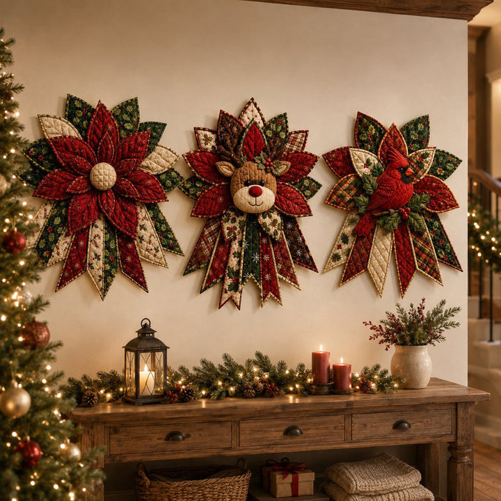 Christmas Quilted Door Hanger Sewing Kit 15.7 Inch 5