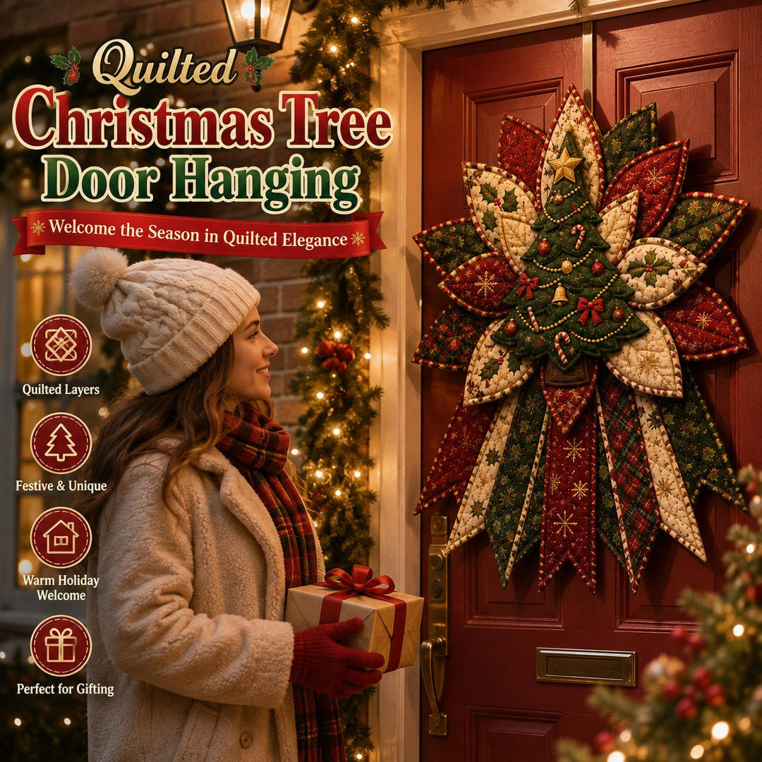 Christmas Quilted Door Hanger Sewing Kit 15.7 Inch 8