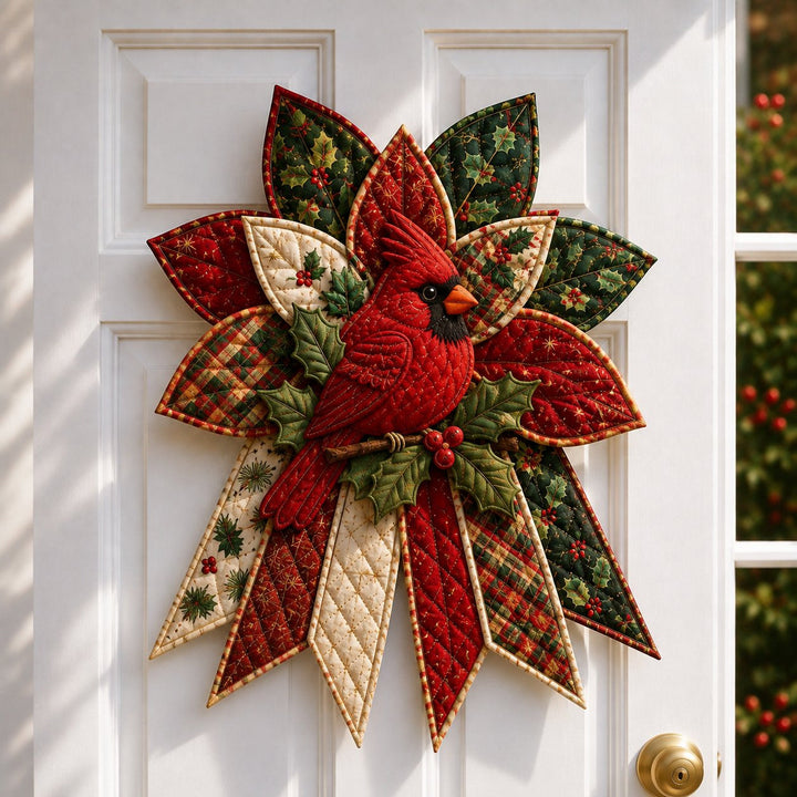 Christmas Quilted Door Hanger Sewing Kit 15.7 Inch Cardinal 1