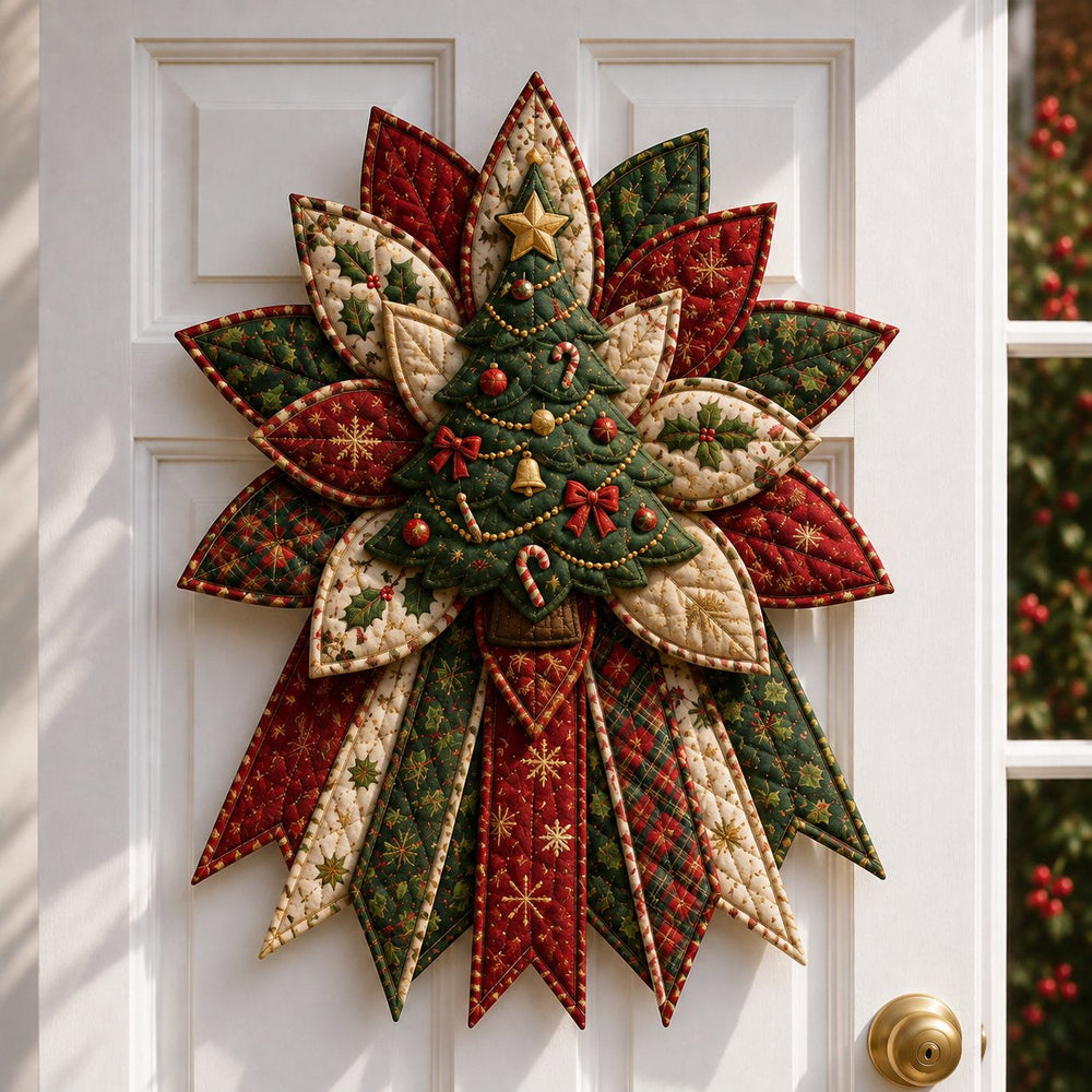 Christmas Quilted Door Hanger Sewing Kit 15.7 Inch Christmas Tree 1