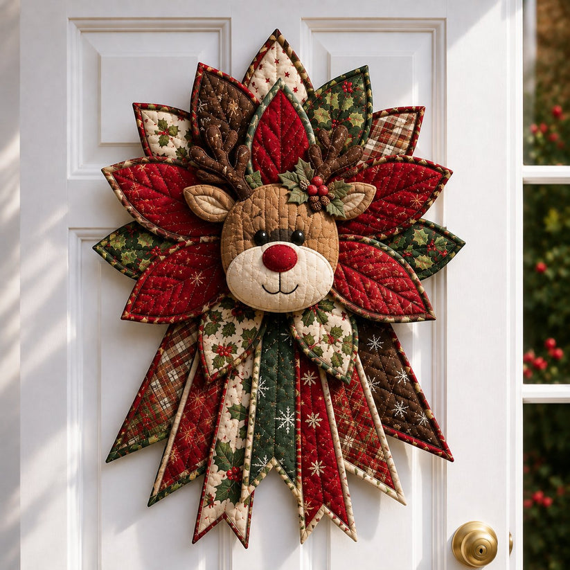 Christmas Quilted Door Hanger Sewing Kit 15.7 Inch Reindeer 1