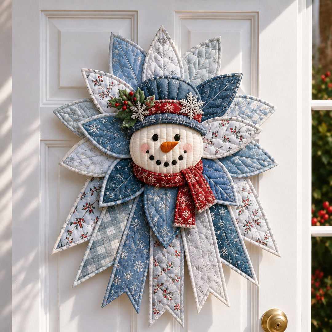 Christmas Quilted Door Hanger Sewing Kit 15.7 Inch Snowman 1