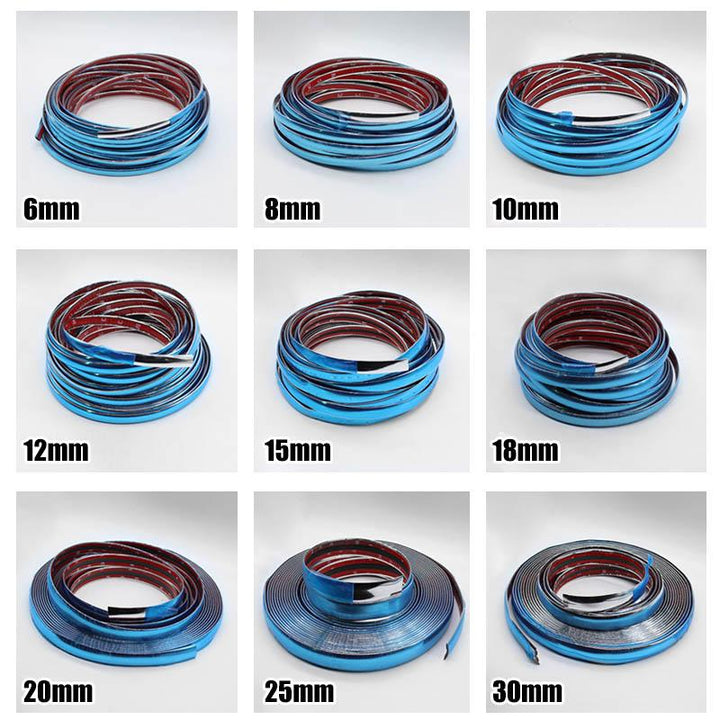 Chrome Trim Molding Strip Car Door Edge Guard 118 Inch Roll 4