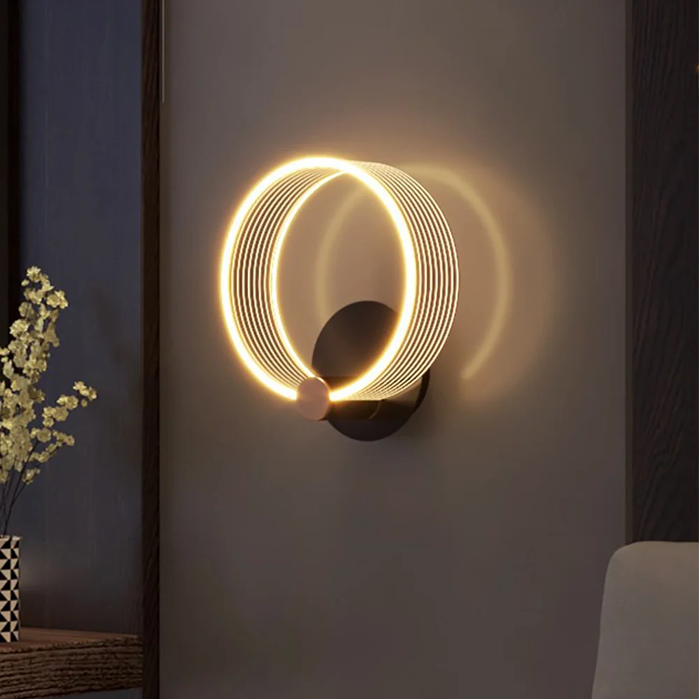 Circle Wall Night Light Acrylic Rings 7.9 Inch 1 Piece 1