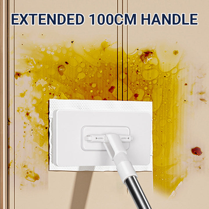 Clamp Mop with 4 Reusable Cloths 39.4 Inch Handle 10