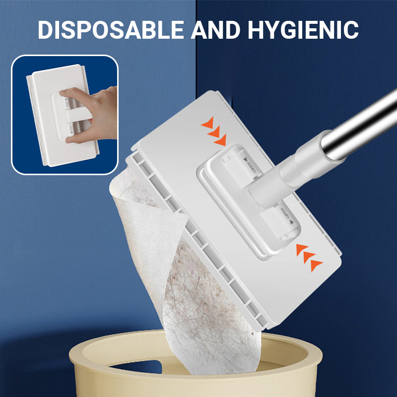 Clamp Mop with 4 Reusable Cloths 39.4 Inch Handle 5