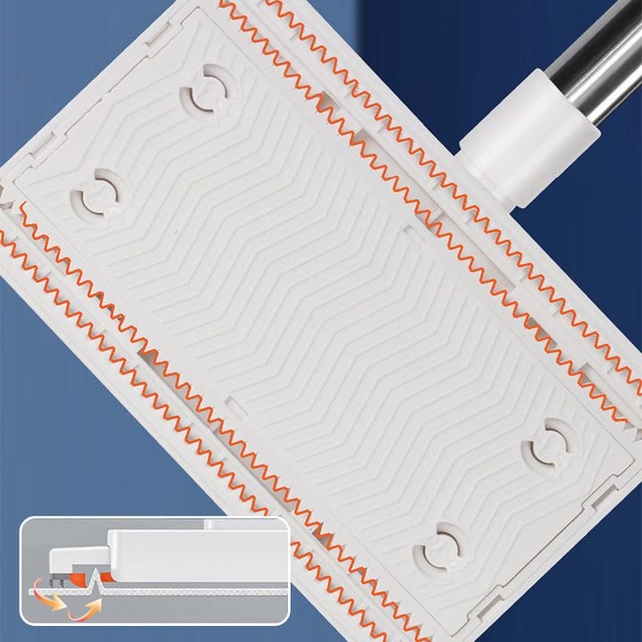 Clamp Mop with 4 Reusable Cloths 39.4 Inch Handle 8
