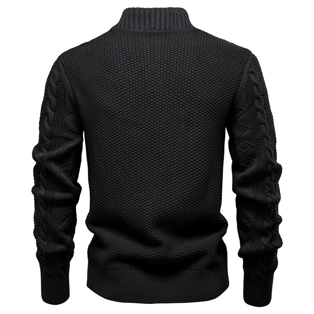 Classic Cable Knit Full Zip Cardigan Set of 2 Black 2