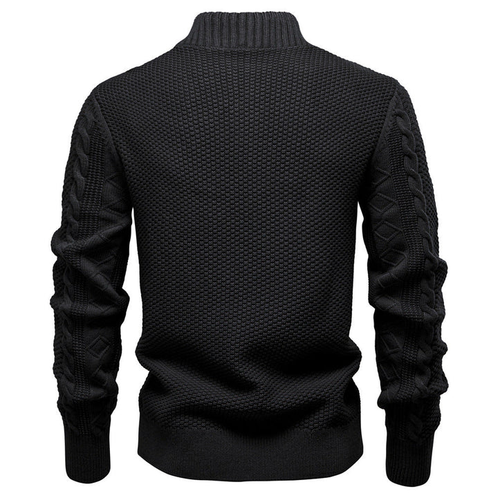 Classic Cable Knit Full Zip Cardigan Set of 2 Black 2