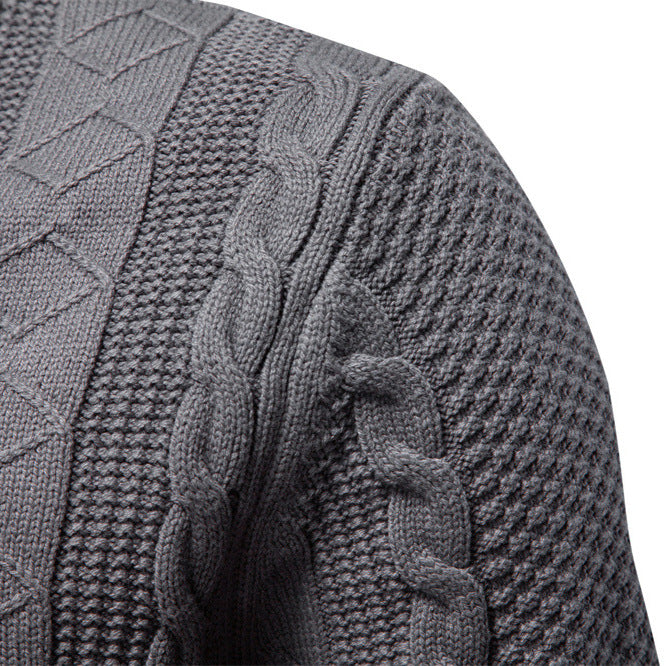 Classic Cable Knit Full Zip Cardigan Set of 2 Gray 3