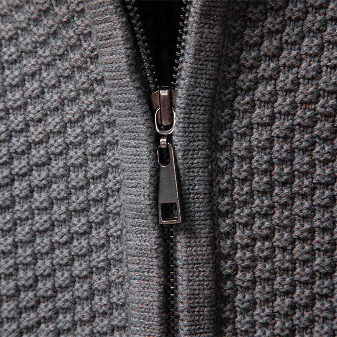 Classic Cable Knit Full Zip Cardigan Set of 2 Gray 4