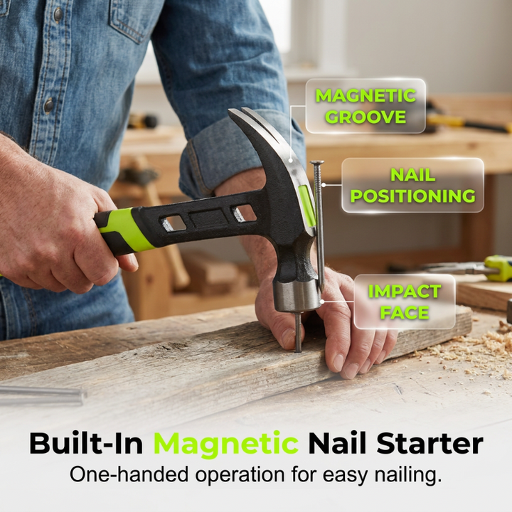 Claw Hammer 14 Inch with Magnetic Nail Starter 2