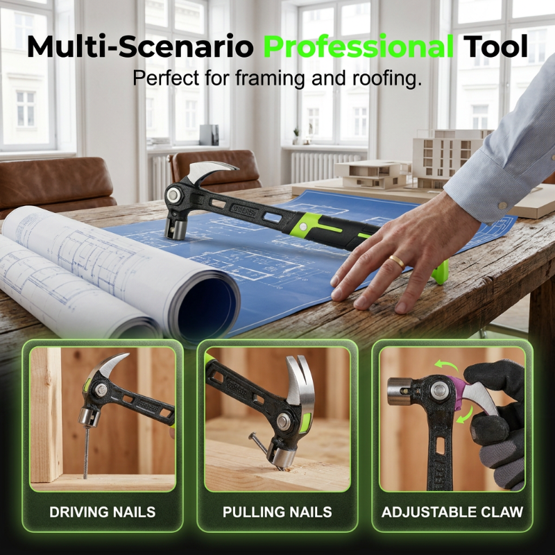 Claw Hammer 14 Inch with Magnetic Nail Starter 6