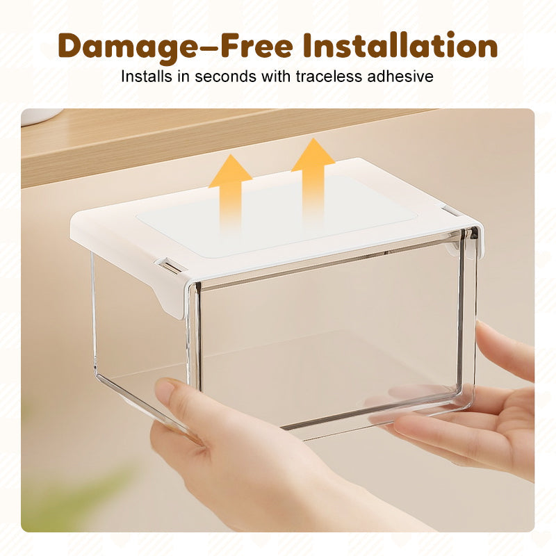 Clear Pull Out Under Cabinet Drawer Organizer 3