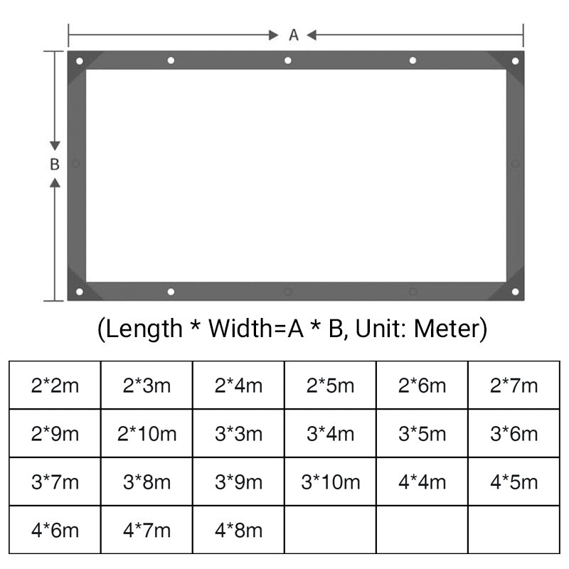 Clear Tarp PE with Grommets 2