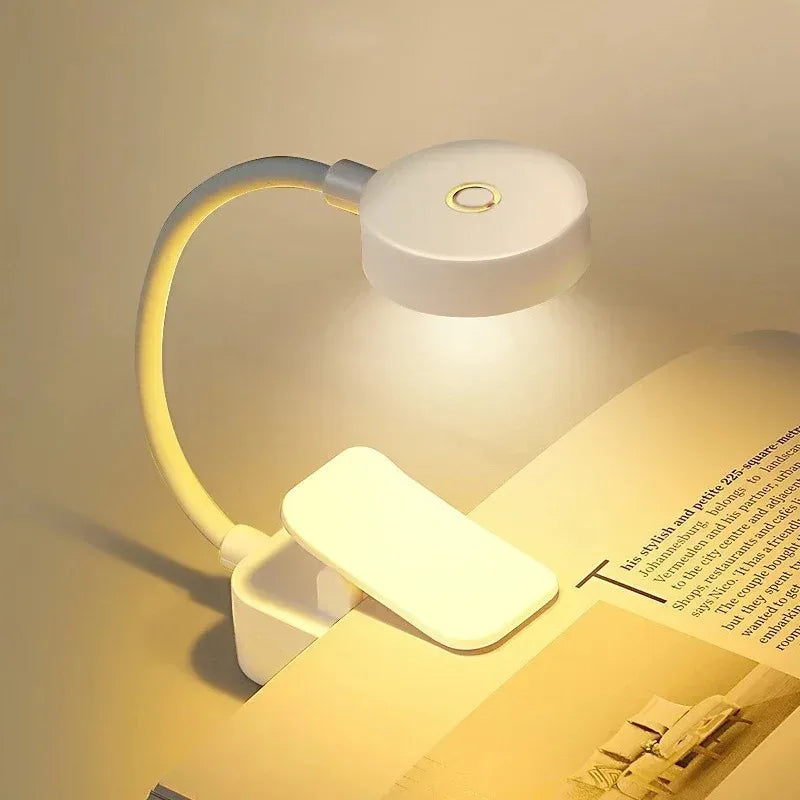 Clip On Book Light LED Flexible Neck 3 Light Colors Set of 3 2