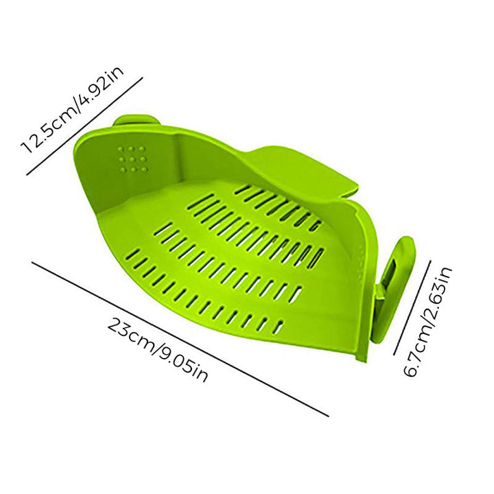 Clip On Pot Strainer Silicone 9 x 4.9 Inches Set of 2 1