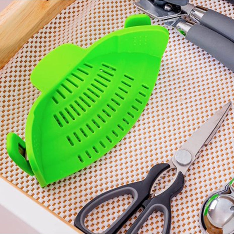 Clip On Pot Strainer Silicone 9 x 4.9 Inches Set of 2 3