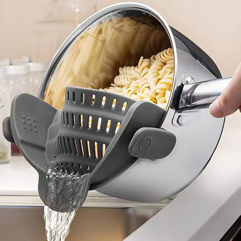 Clip On Pot Strainer Silicone 9 x 4.9 Inches Set of 2 5