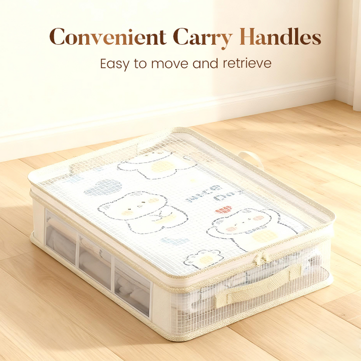 Clothes Storage Bags with Zipper 15.7 x 11.8 x 4.7 Inch Mesh Top 4