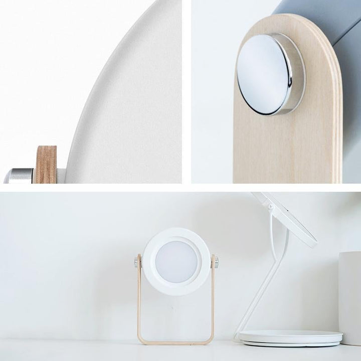 Collapsible LED Lantern Lamp Rechargeable with Wooden Handle 1