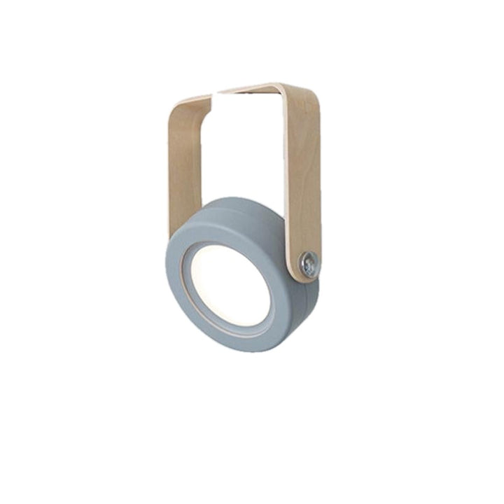 Collapsible LED Lantern Lamp Rechargeable with Wooden Handle on white
