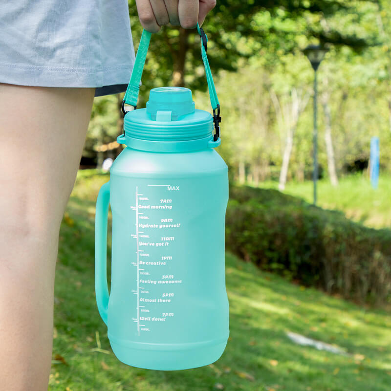 Collapsible Silicone Water Bottle 2000 ml with Strap Set of 3 3