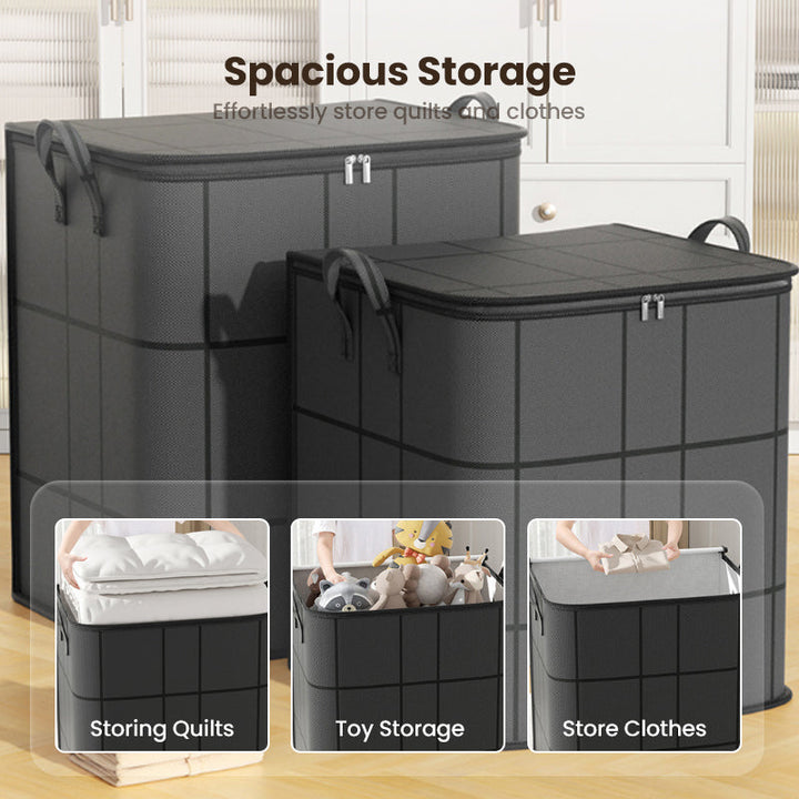 Comforter Storage Bag with Zipper and Handles Non Woven Fabric 1