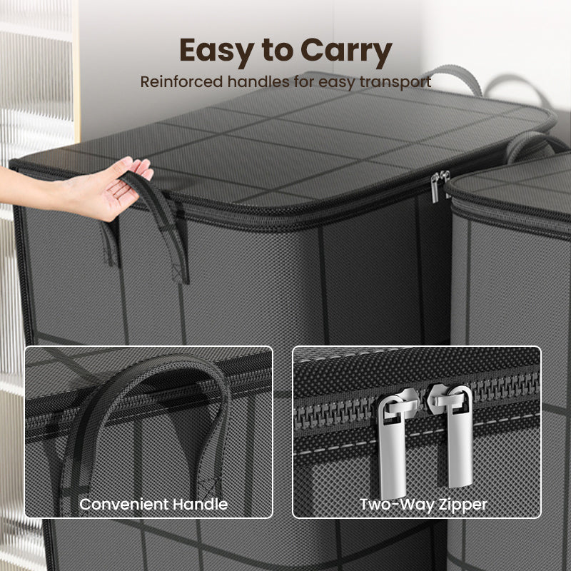 Comforter Storage Bag with Zipper and Handles Non Woven Fabric 2