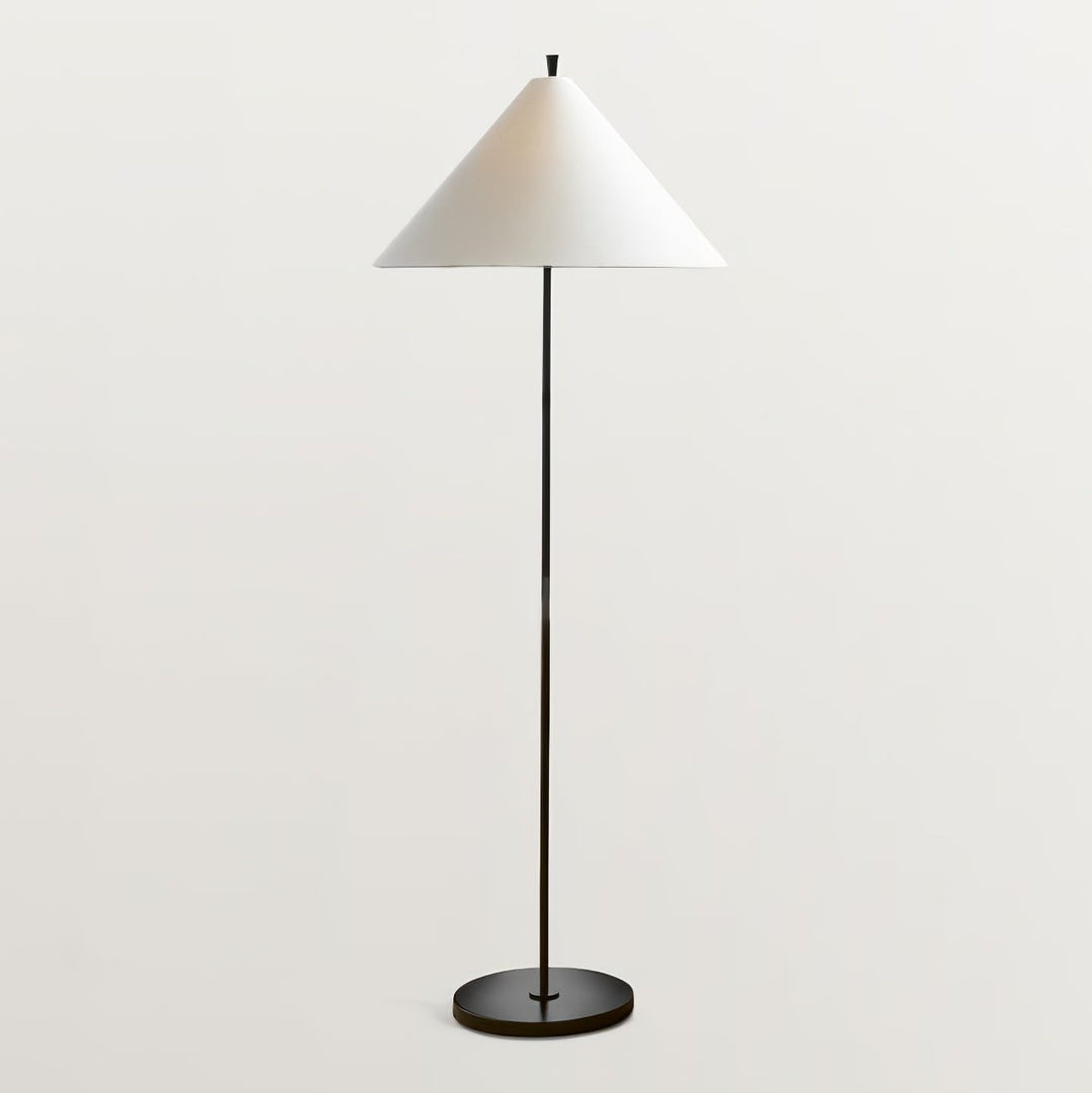 Cone Shade Floor Lamp Slim Metal Stand 63.8 in Set of 2 Black 1