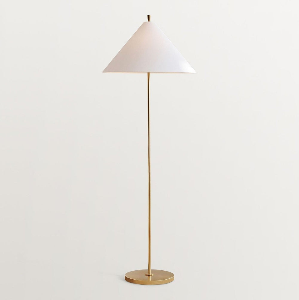 Cone Shade Floor Lamp Slim Metal Stand 63.8 in Set of 2 Gold 1