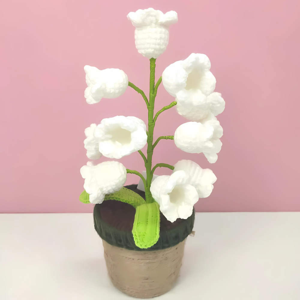 Crochet Lily Lamp Battery Powered 9.4 inch Set of 3 1