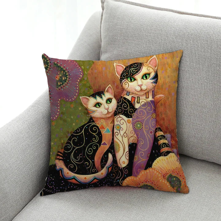 Cushion Covers 18 x 18 Inch Cat Paintings Set of 11 11