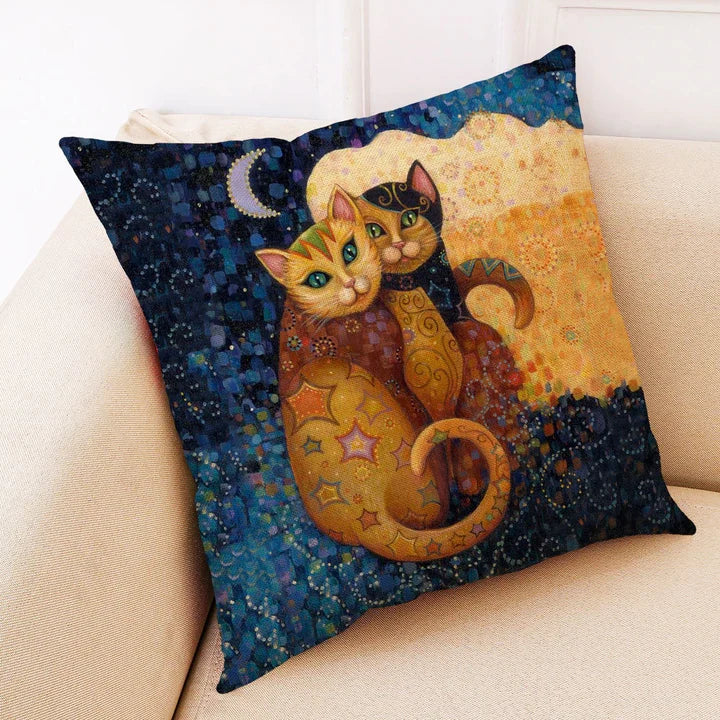 Cushion Covers 18 x 18 Inch Cat Paintings Set of 11 4