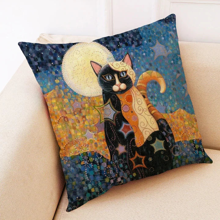 Cushion Covers 18 x 18 Inch Cat Paintings Set of 11 5