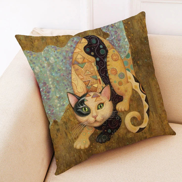 Cushion Covers 18 x 18 Inch Cat Paintings Set of 11 6