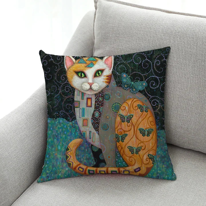 Cushion Covers 18 x 18 Inch Cat Paintings Set of 11 7