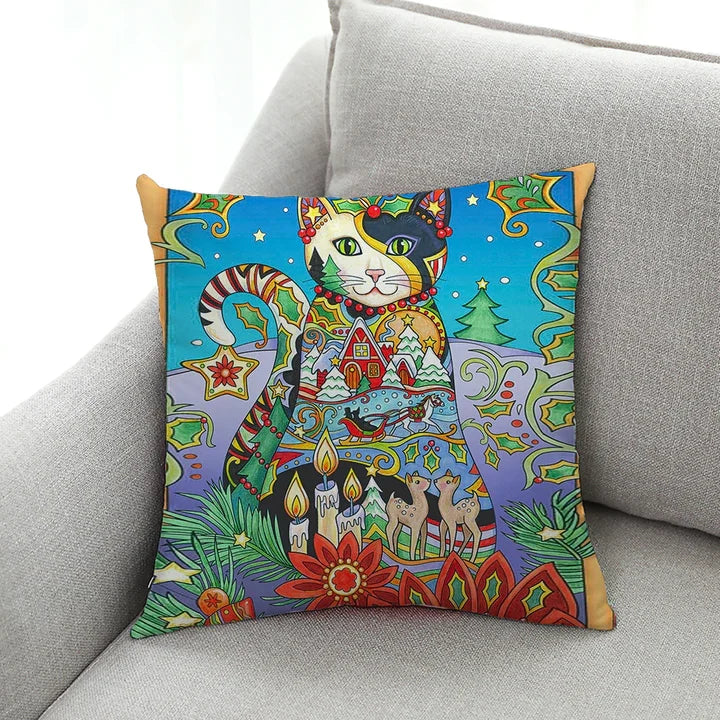 Cushion Covers 18 x 18 Inch Cat Paintings Set of 11 8