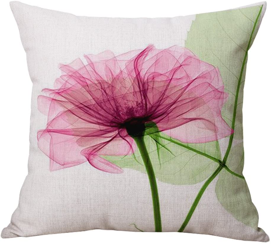 Cushion Covers 18 x 18 Inch Floral Linen Set of 4 Set of 4 4
