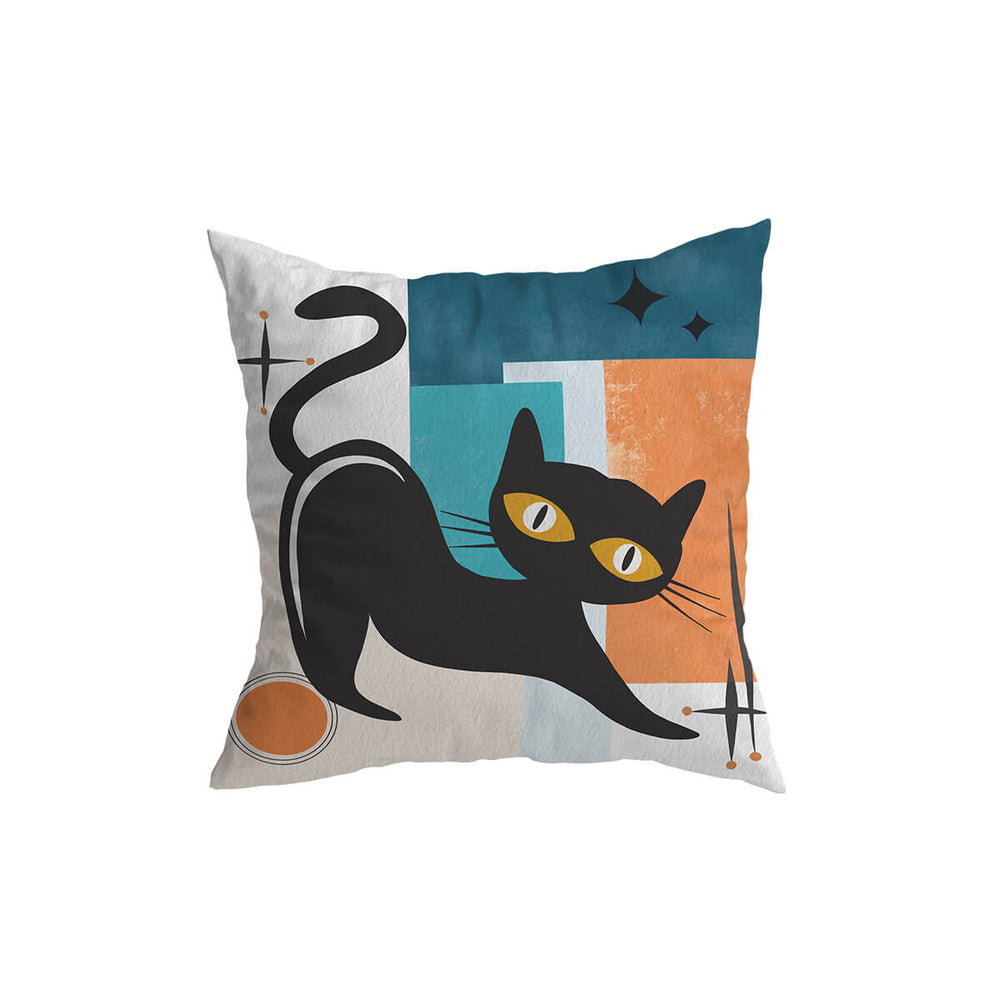 Cushion Covers 18 x 18 Inch Retro Black Cat Set of 4 1