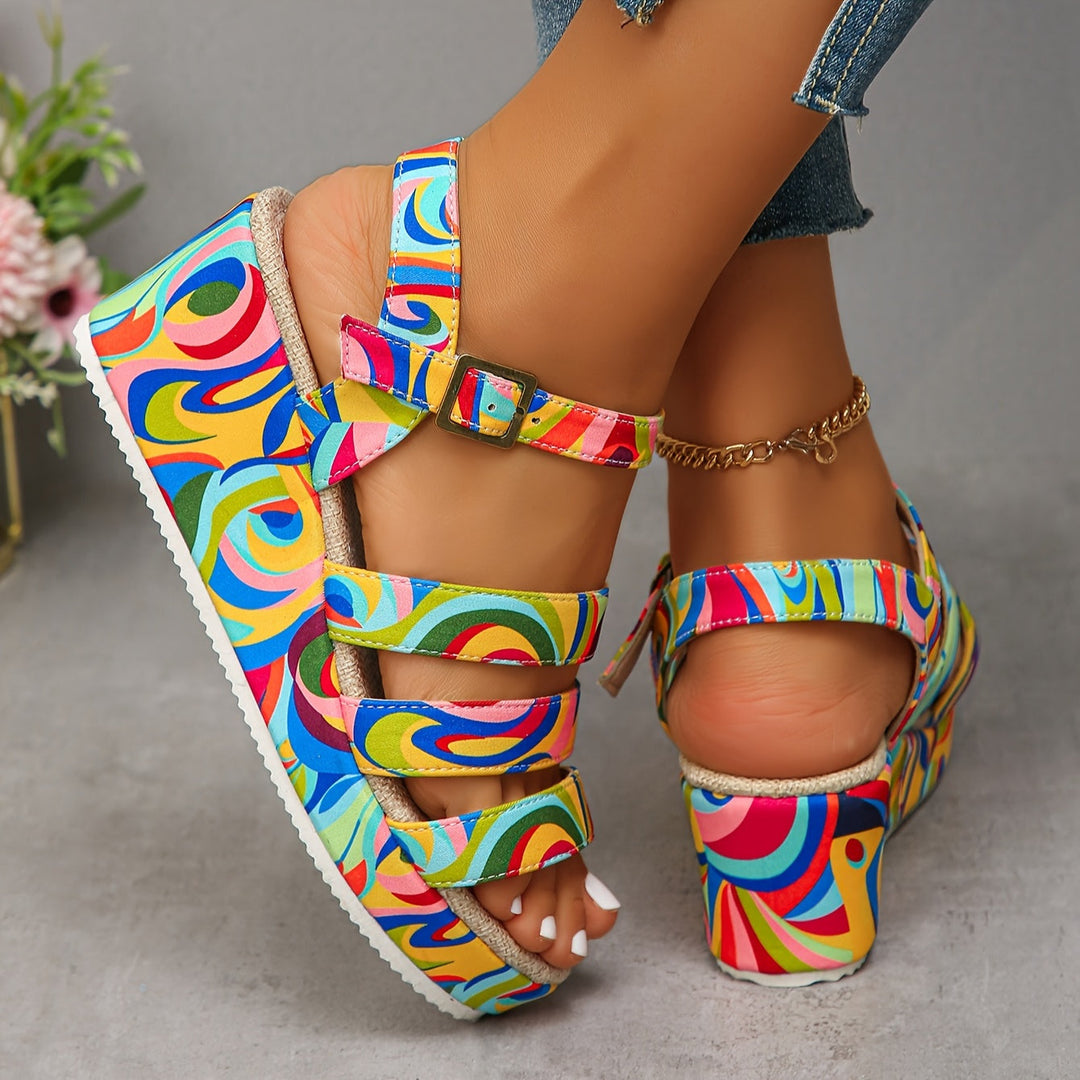 CORA | EASY TRAVEL PLATFORM ANKLE STRAP SANDAL
