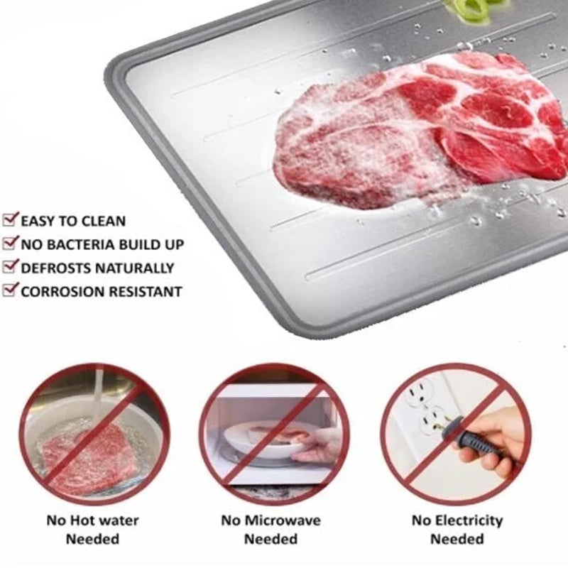 Defrosting Tray Aluminum 14.4 x 9.9 Inch 4