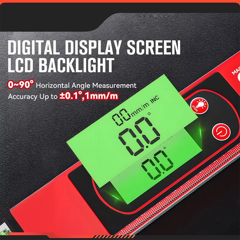 Digital Magnetic Level with LCD Display Set of 2 3