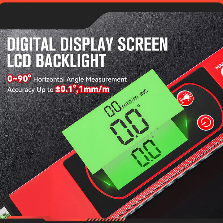 Digital Magnetic Level with LCD Display Set of 2 3