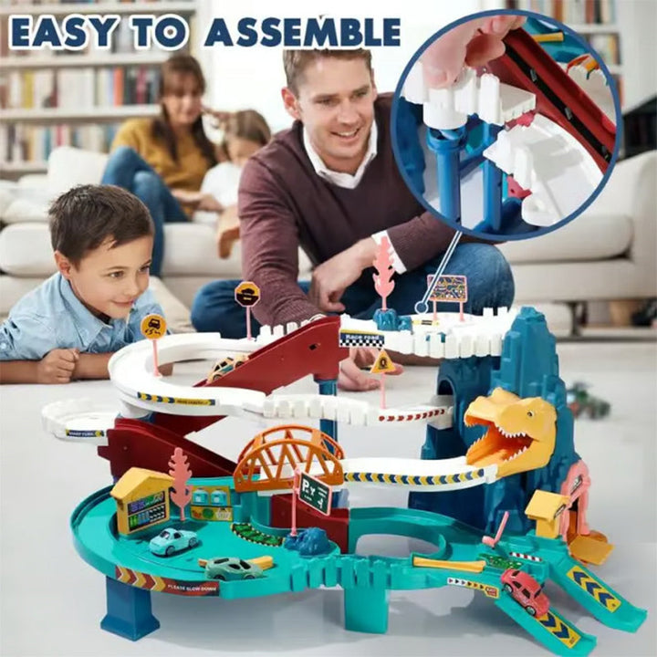 Dinosaur Ramp Race Track Toy with 4 Cars Set of 2 2