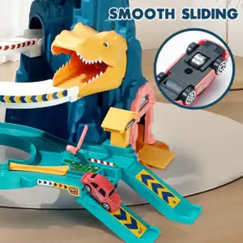 Dinosaur Ramp Race Track Toy with 4 Cars Set of 2 4