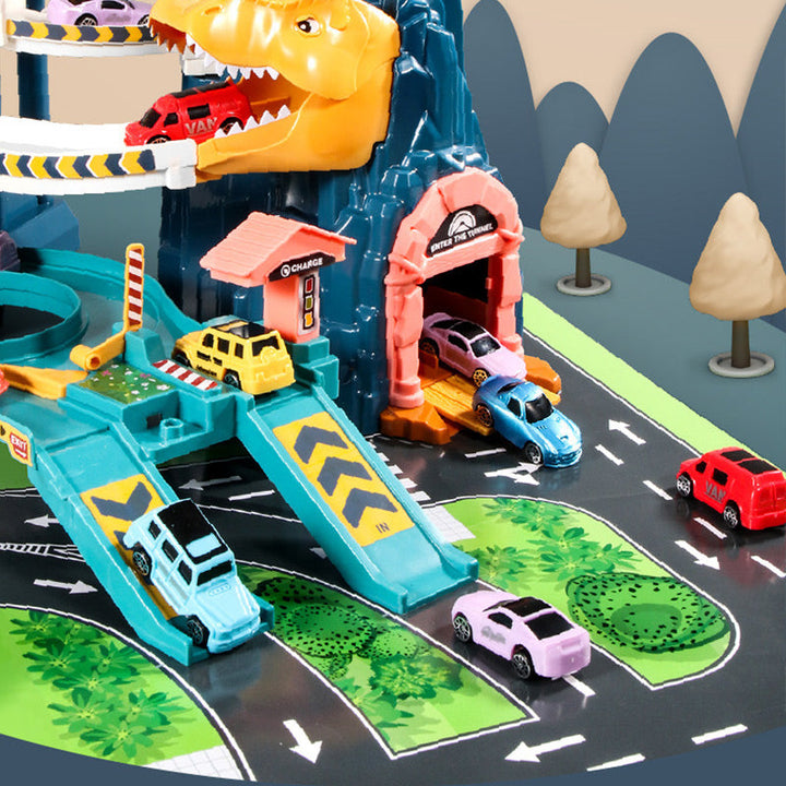 Dinosaur Ramp Race Track Toy with 4 Cars Set of 2 6