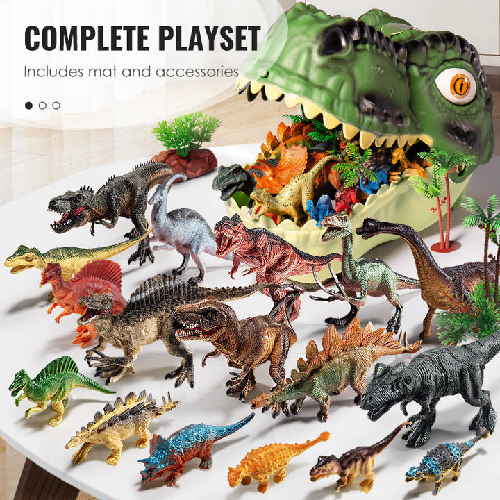 Dinosaur Toy Playset with T Rex Head Storage Box 1